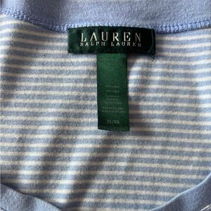 Ralph Lauren Blue Stripe Pajama Dress Sleepwear XL Cotton